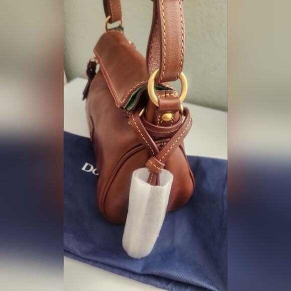 New With Tag! Dooney & Bourke Brown Leather Women' Small Hobo Bag - Picture 2 of 8
